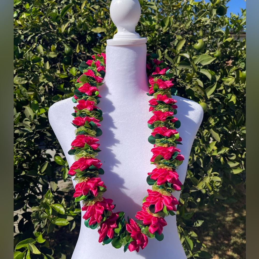 Handmade Leis- Pink lotus flower 40 inch